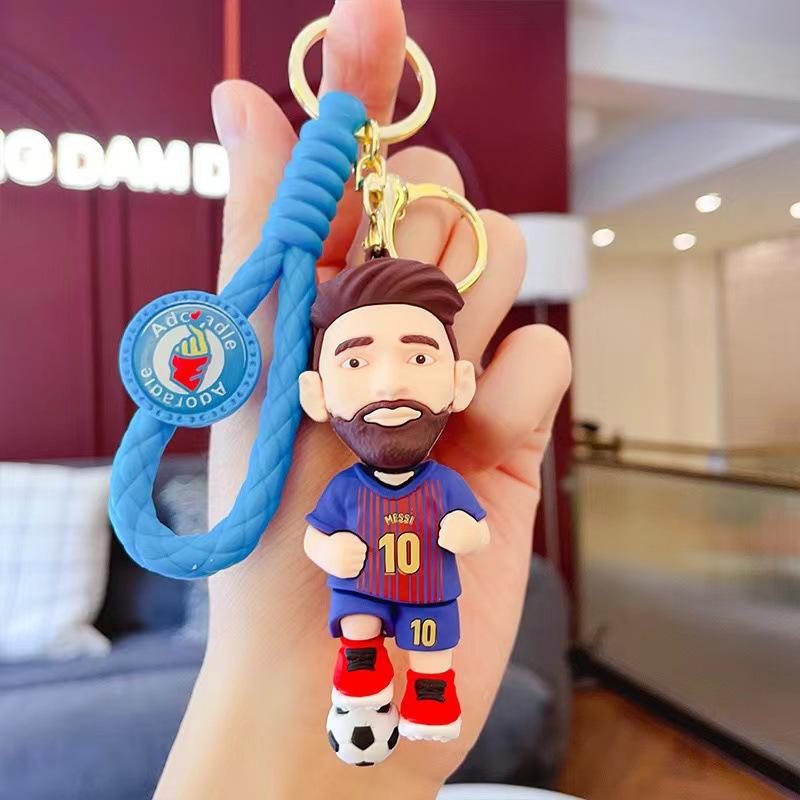 Football Star Keychain Pendant Three-dimensional Doll Car Key Bag Pendant Children's Toy