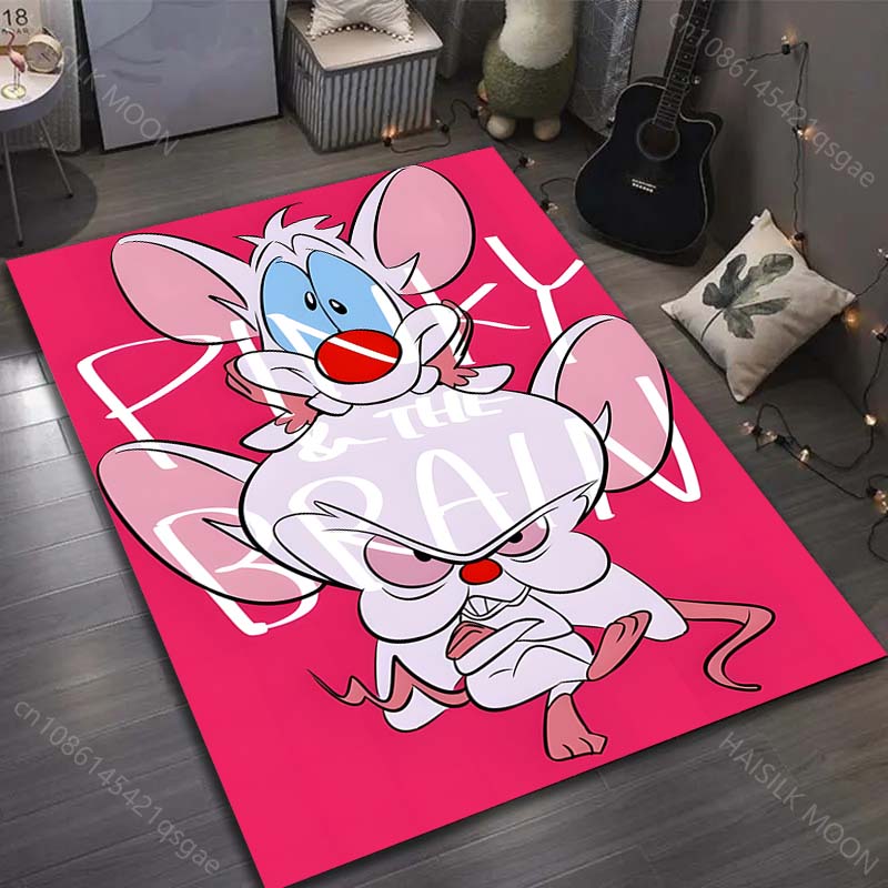 Classic Cartoon Two Funny Mice Print Carpet for Living Room Bedroom Sofa Doormat Decor Sofa Area Rug Non-slip Floor Mat