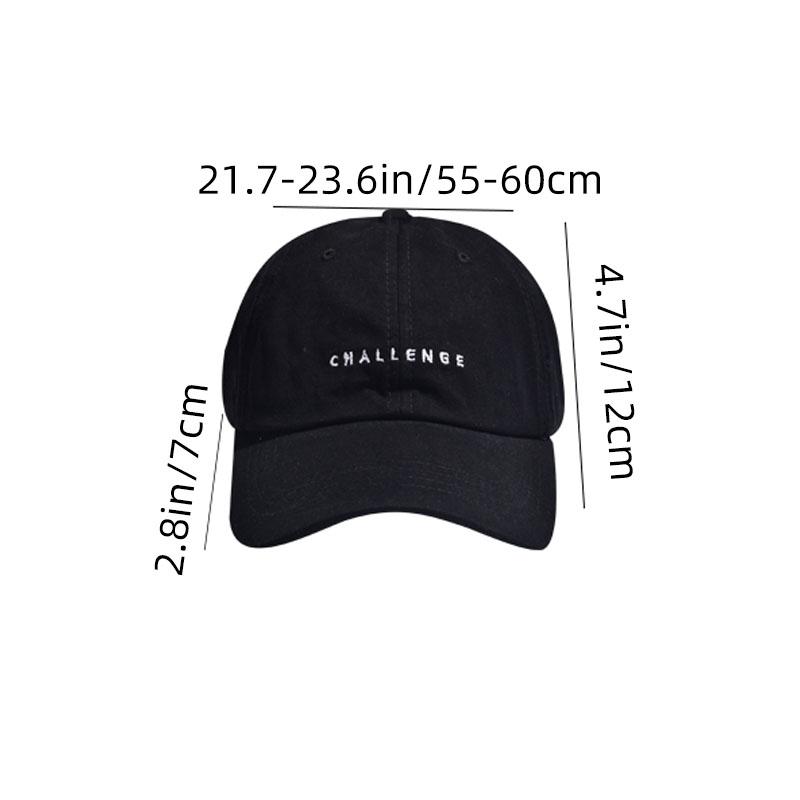 ”CHALLENGE” Letters Soft Cotton Baseball Cap Unisex Snapback Outdoor Sports Ponytail Hats For Women Men Hip Hop Hat Streetwear