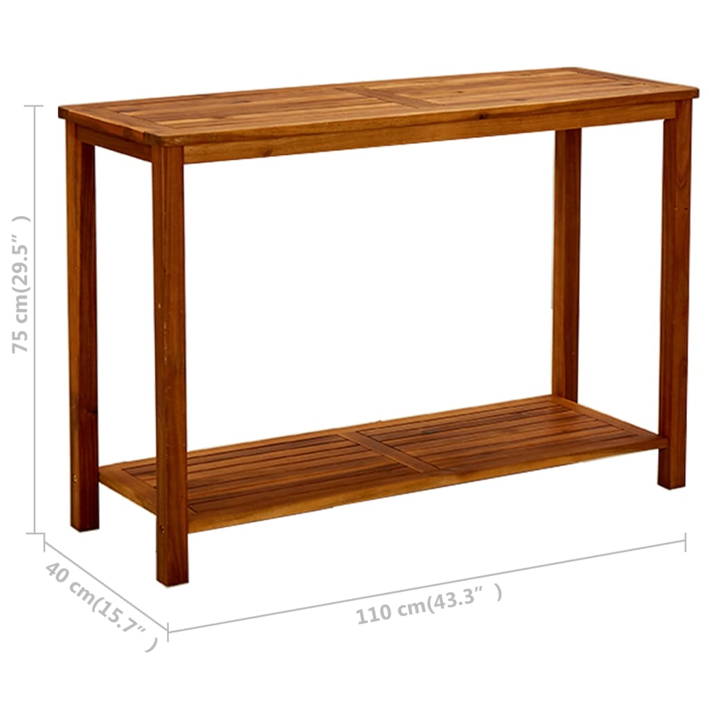 Garden Console Table 110 x 40 x 75 cm Solid Acacia Wood