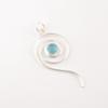 Blue Cat's Eye Gemstone 925 Sterling Silver Jewelry Handmade Blue Stone Pendant PP-42-47