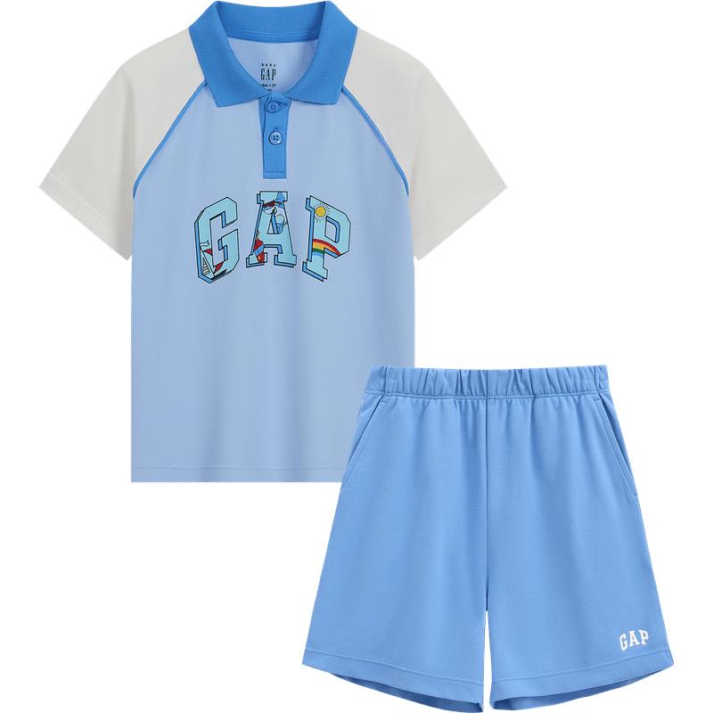 GAP Toddler Boys Quick-Dry Short Set 110 cm (4-5 years) синий