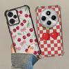 Phone Case for Xiaomi Redmi A3 A3X A5 K80 Pro K80 5G 13C 14C Clear Cover Cartoon Bow Cherry