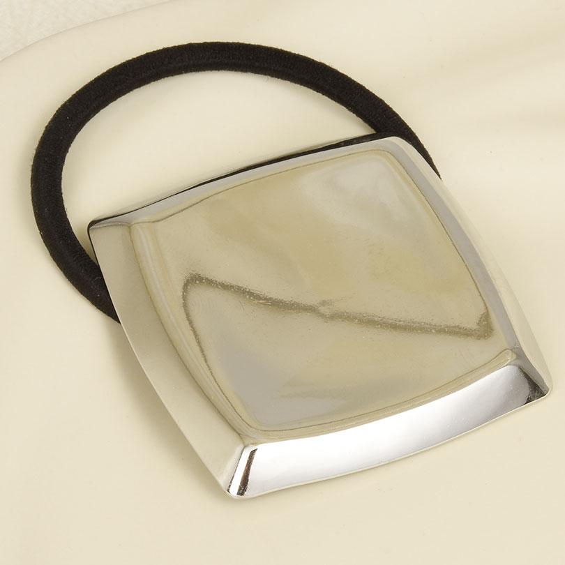 

Personlaity Stainless Steel Geometric Quadrilateral Charm Hair Elastics & Ties Girl Hair Accessories Jewelry For Women Female