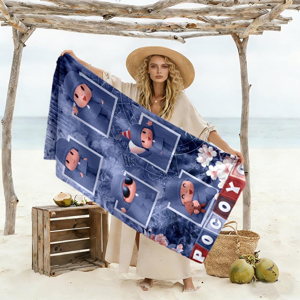 Pocoyo Beach Towel Super Soft & Absorbent Comfortable Lightweight Suitable for Swimming, Gym, Camping, Yoga Vacation