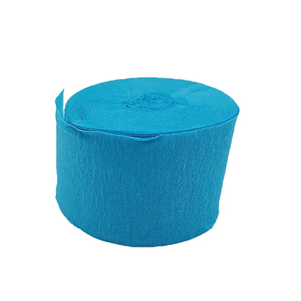 

4,5 см*25 м рулон цветной гофрированной бумаги DIY Хэллоуин оригами день рождения свадьба детский душ фон украшение небесно-голубой