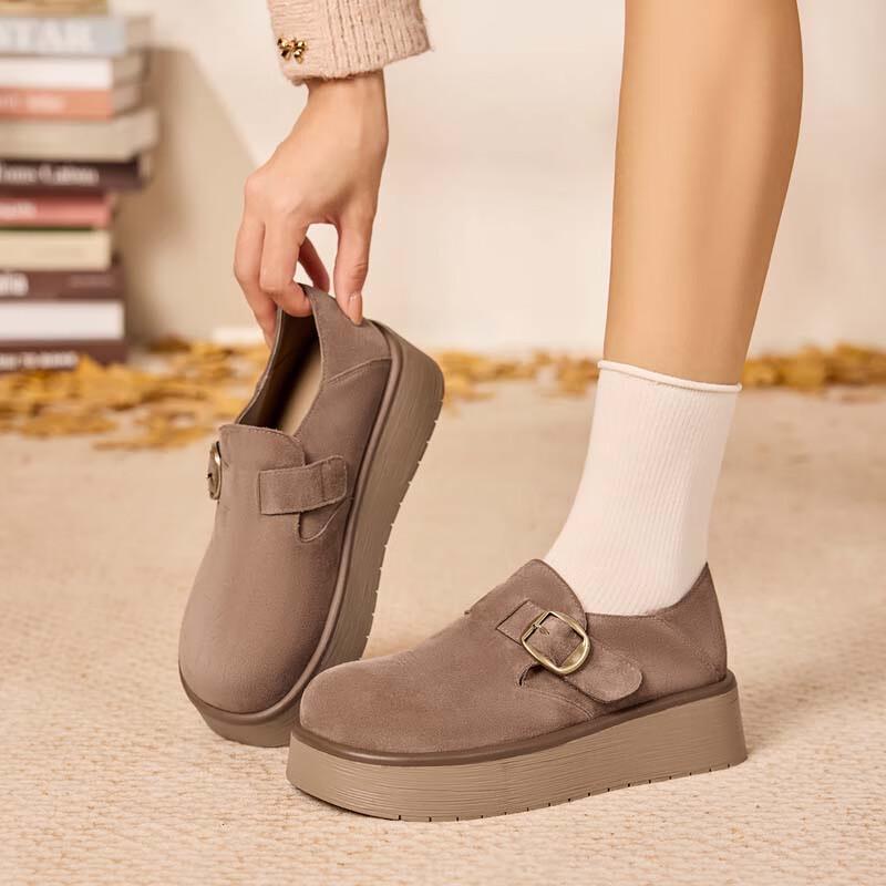 Aokang Women s Chunky Platform Birken-Style Mules 35
