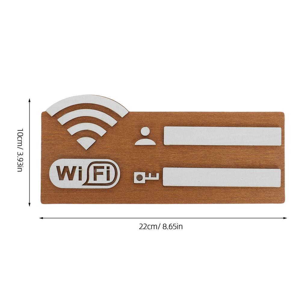 2Pcs Wooden WiFi Password Sign for Guest Room Wall Mount Network Password Board Office Hotel Restaurant Display