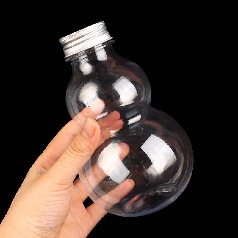 Disposable 500Ml Gourd Water Bottles For Milk Tea Coffee Juice Portable Drinking Cup Home Clear Juicing Beverage Drink Bottle