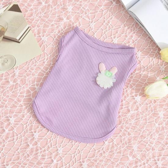 Cute Pet Dog Cat Clothes Summer Puppy T Shirt Clothing Small Dog Chihuahua Ves e XXL фиолетовый