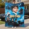 1 pezzo Harry Potter, Hogwarts, Magia Coperta Plaid in Flanella da Esterno per Tutte le Stagioni Morbida Calore, Arredamento per la Casa 1031232