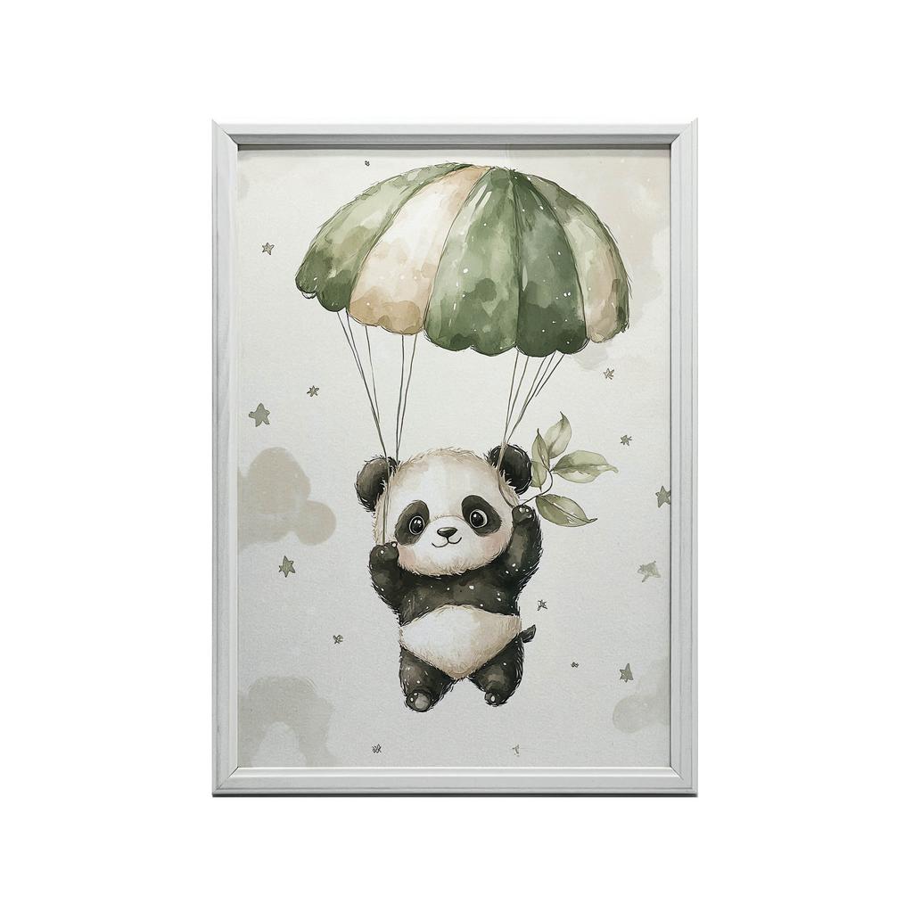 Plakat Panda Na Spadochronie - Bezkresne Niebo Plakat Panda Na Spadochronie - Bezkresne Niebo, 70X100 Cm, Rama Drewniana Ciemny Brąz, Papier Matowy 23