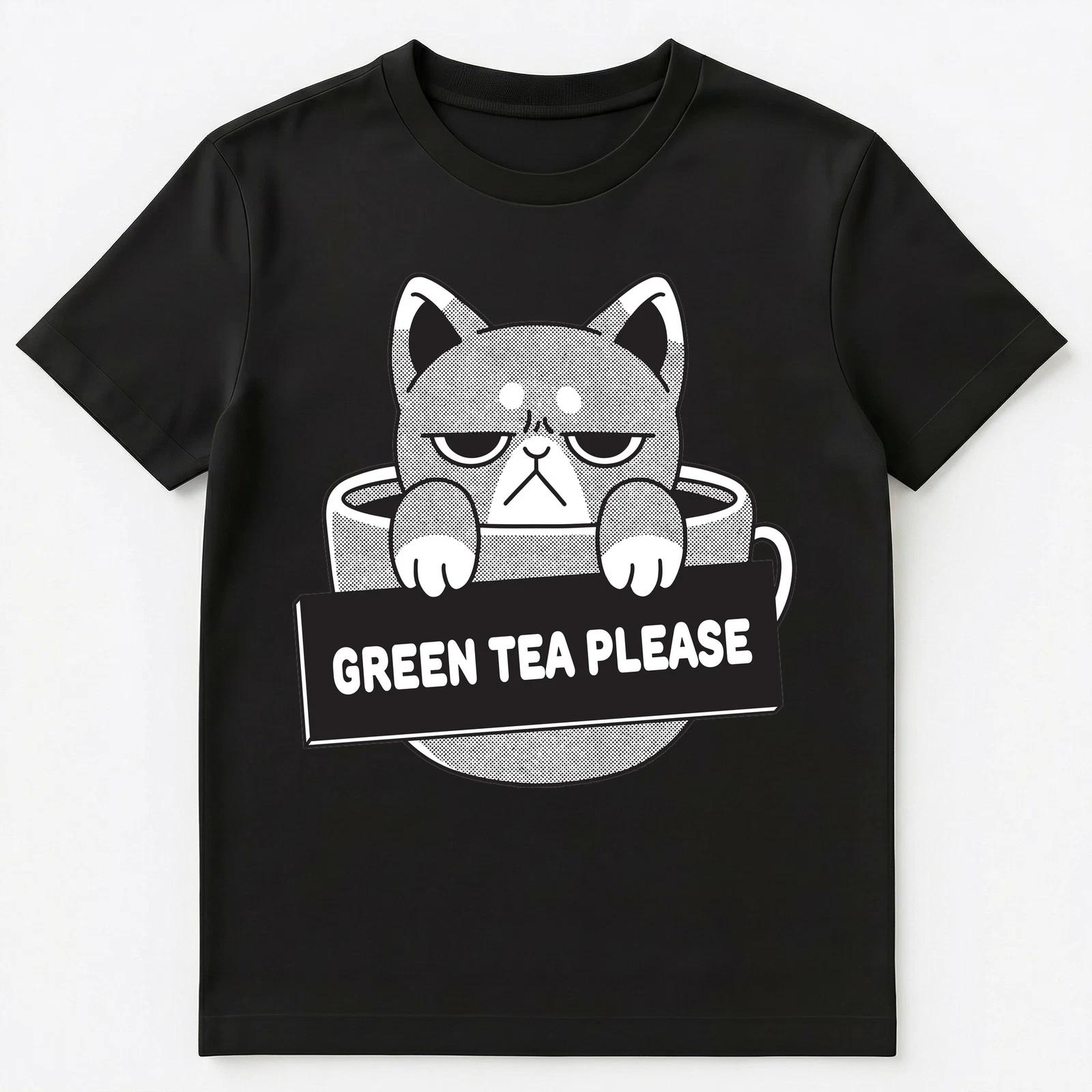 

Green Tea Cat Unisex T-Shirt XL
