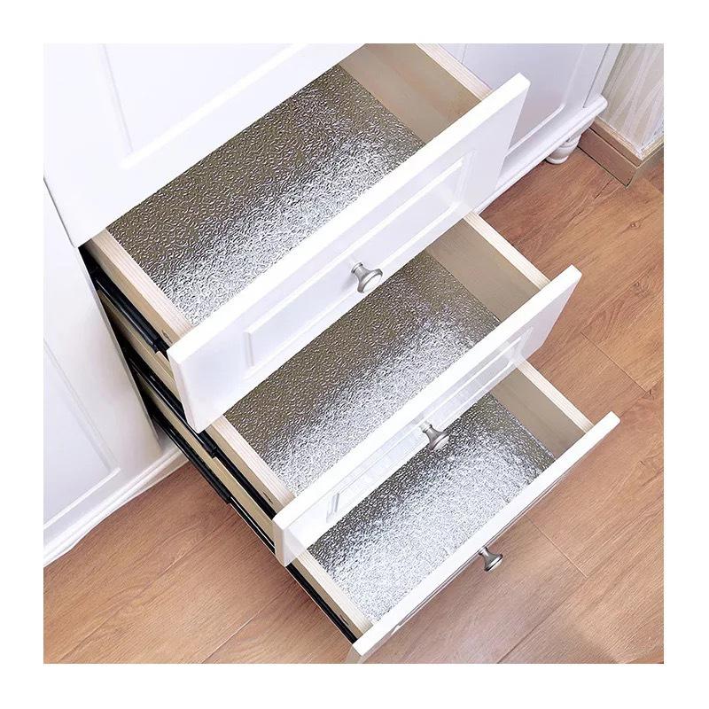 HDHome Kitchen Oil-proof Waterproof Stickers Aluminum Foil Kitchen Stove Cabinet Self Adhesive Wall Sticker DIY Wallpaper
