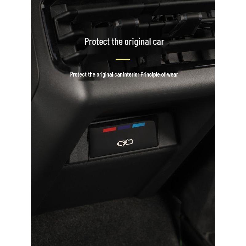 Decorative USB Port Cover for 2023 Lynk & Co 03 Rear Seat