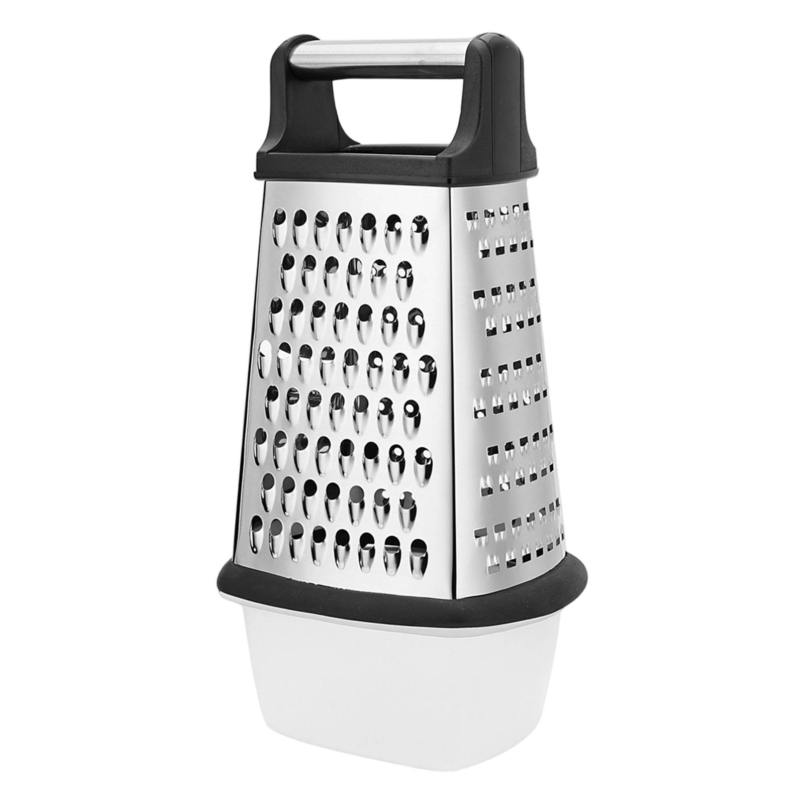 Четырехгранная терка для сыра с контейнером, многоцелевая ручная терка-слайсер из нержавеющей стали для овощей, кухонные принадлежности