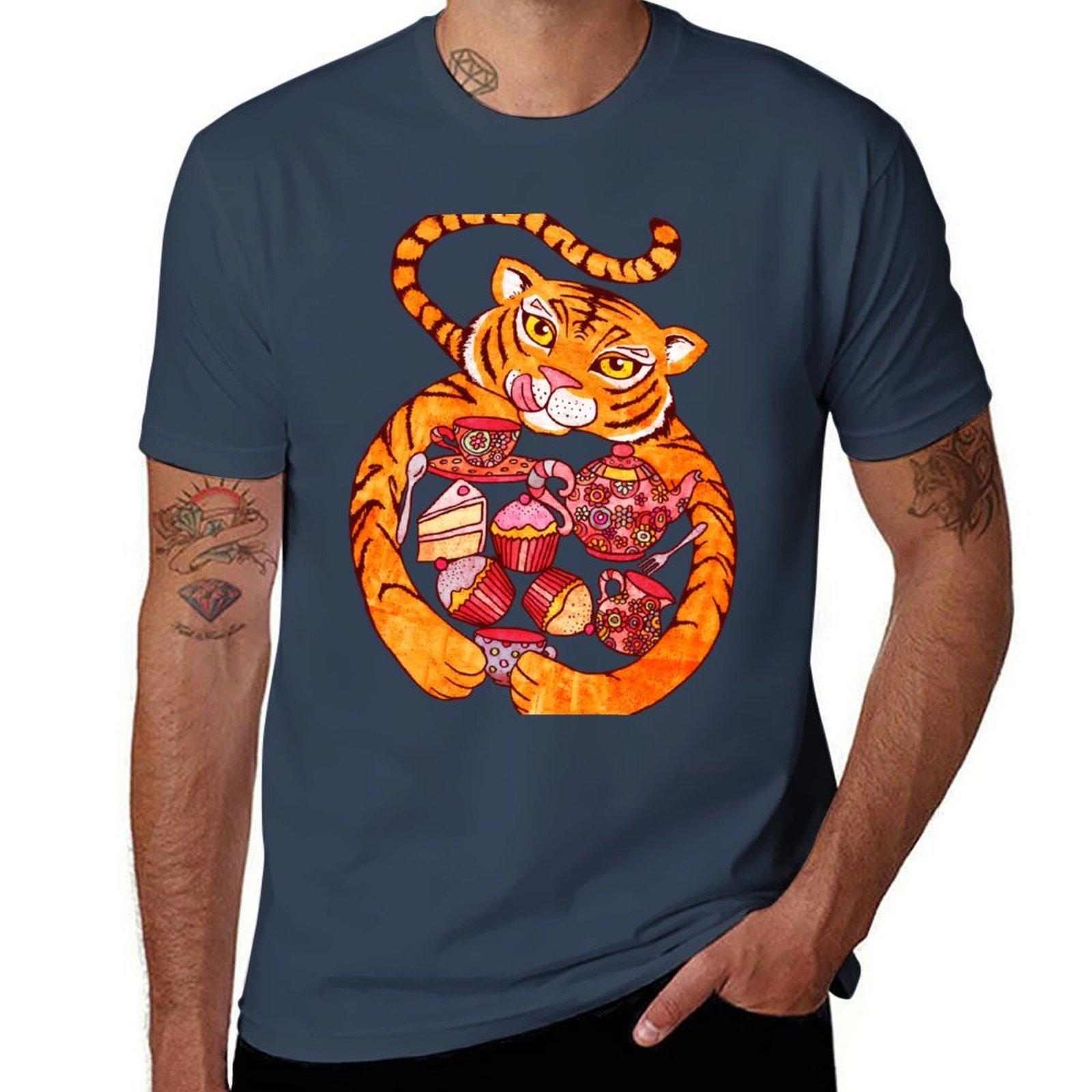 The Tiger Who Came To Tee TShirt Basic Breathable Solid Color TShirt S