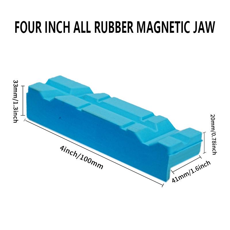 Magnetic Vise Jaws V Type Vice Jaws Protectors Cover Aluminum Alloy Multi-Purpose Vise Jaw Pads For Woodworking Plum