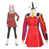Darling In The Franxx 02 Zero Two Antrekk Rød Uniform Halloween Cosplay Kostyme