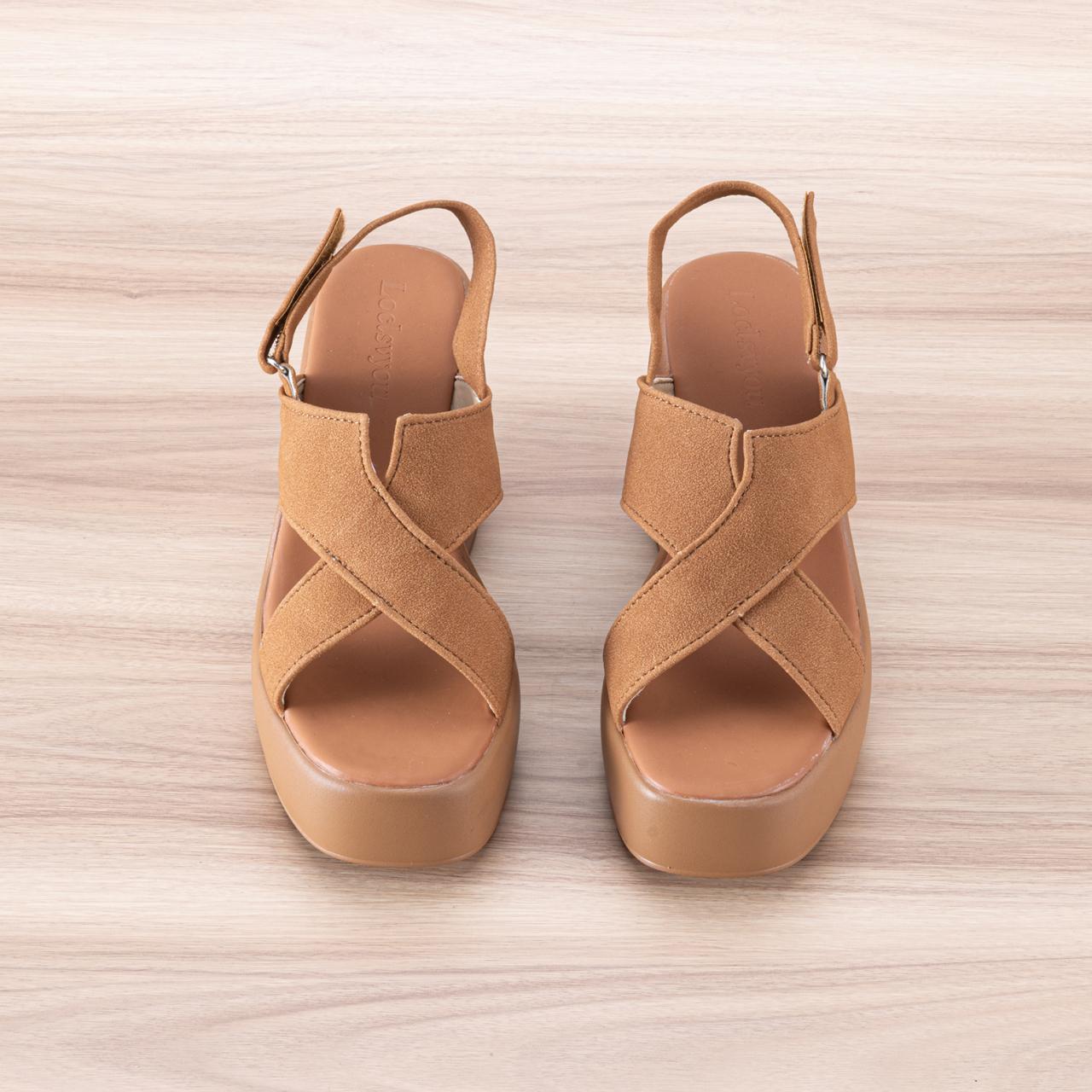 

Fashion 2025New Women Cork Sandals Classic Fashion Soft Thick Sole Cork Summer Beach Sandals Home Open To 35 коричневый
