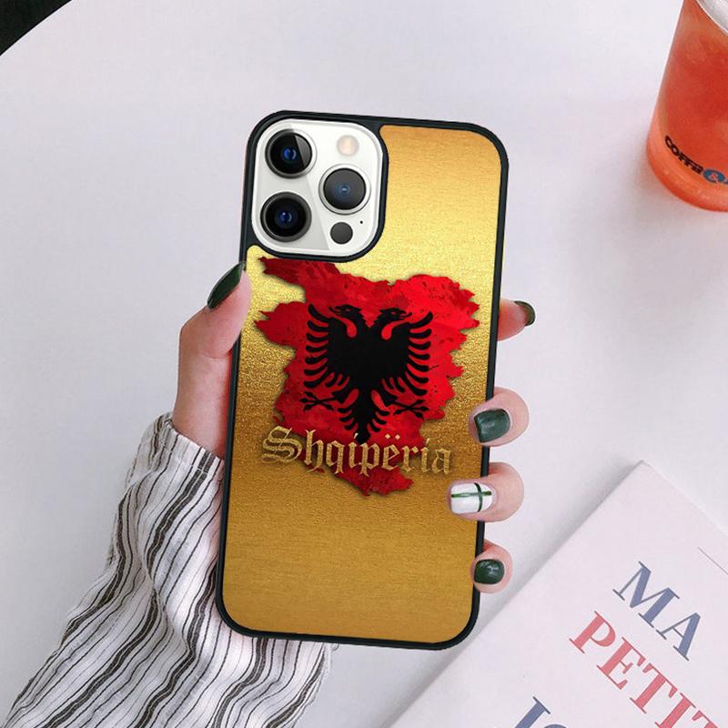 Albanische Flagge Adler Handyhülle für iPhone 17 Air Plus Max Hülle für iPhone 17 Air 16 15 14 13 12 Pro Max