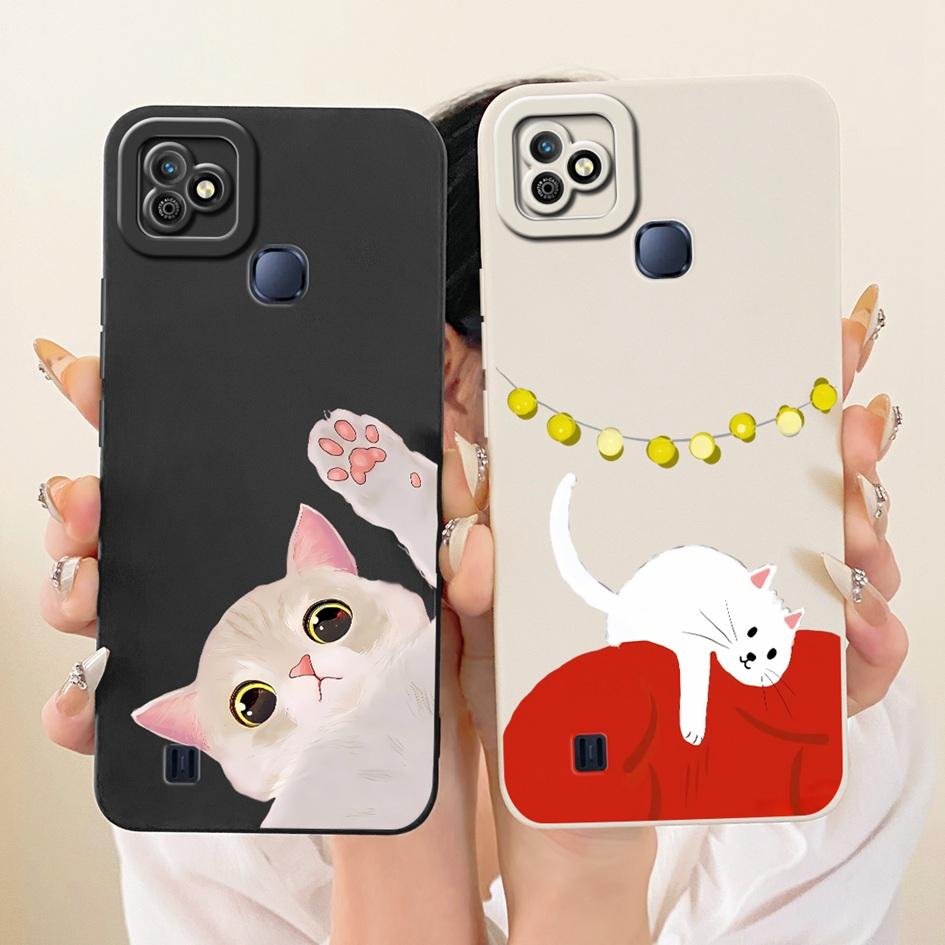 For Infinix Smart HD 2021 Case Cute Cartoon Cat Back Cover Candy Painted Soft Silicone Phone Shell For Infinix SmartHD 2021 Capa