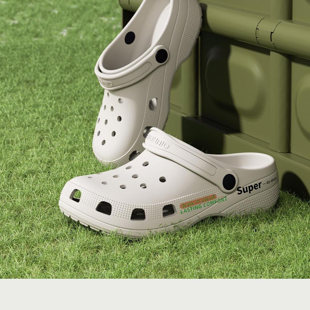 Buty EVA z dziurkami: 2025 Antypoślizgowe Dezodorujące Kapcie Zamknięte na Palce na Plażę i na Zewnątrz, Letni Styl Męski i Damski z Unikalnym Komfortem Kroku.