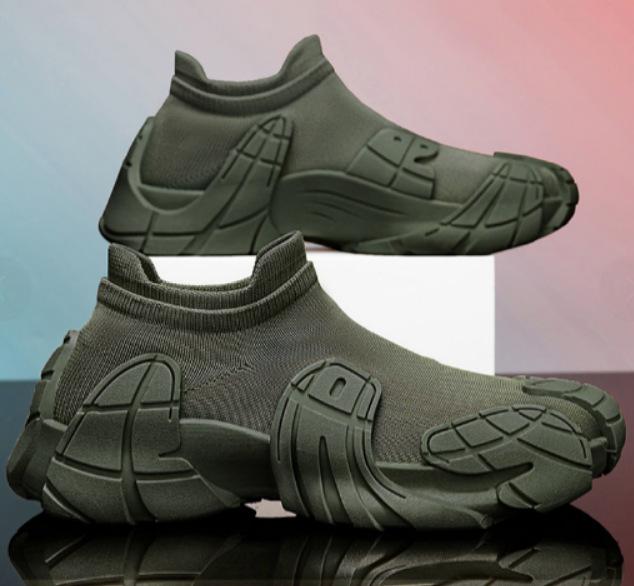 New couple flying woven mecha shoes octopus socks shoes platform sports shoes casual running dad shoes