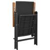 5 Piece Outdoor Dining Set in Black and Brown
