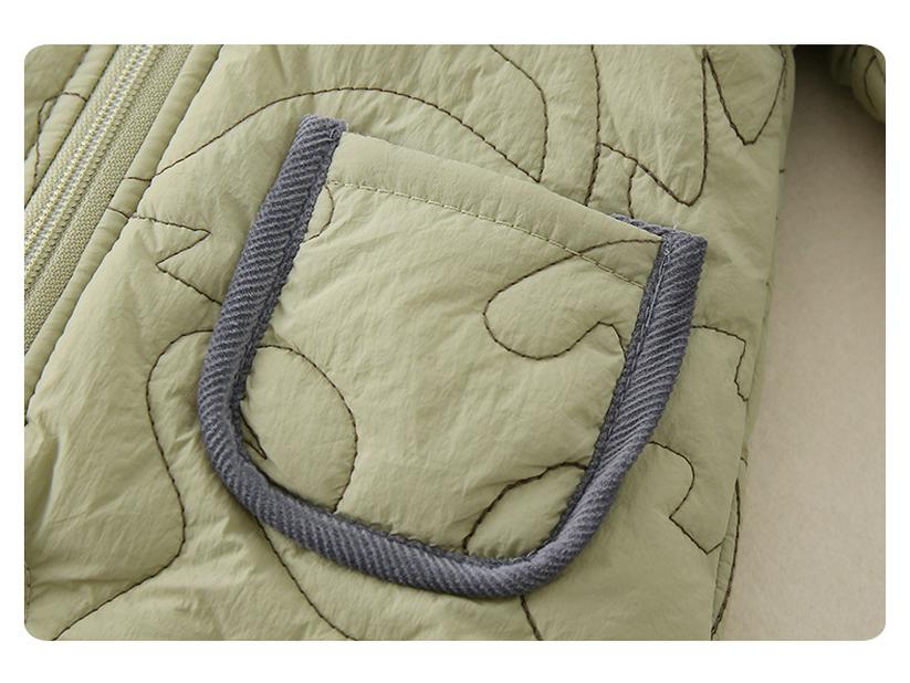 Baby Boys' Quilted Hooded Romper - Autumn/Winter Fashion Onesie