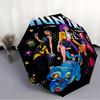 1 pz HUNTRX, Ombrello Pieghevole Automatico con Personaggi, Plastica e Ferro Resistenti, Leggero per Uso Esterno Quotidiano 023