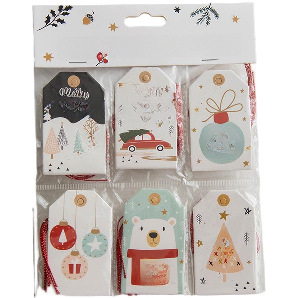 Christmas Party 7.5*4.0cm Christmas Tags Festive Decorations Present Tags Cheerful Accents Long-lasting Display