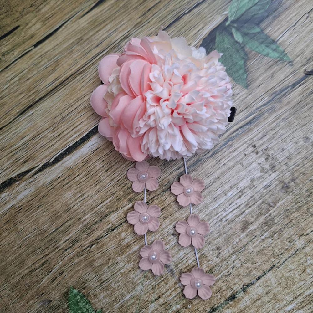 Fringe Tassel Duckbill Clip Chinese Style Barrettes Fairy Flower Butterfly Side Clip  Girl