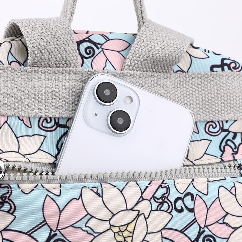 Printed Nylon Backpack Lightweight Travel Backpack