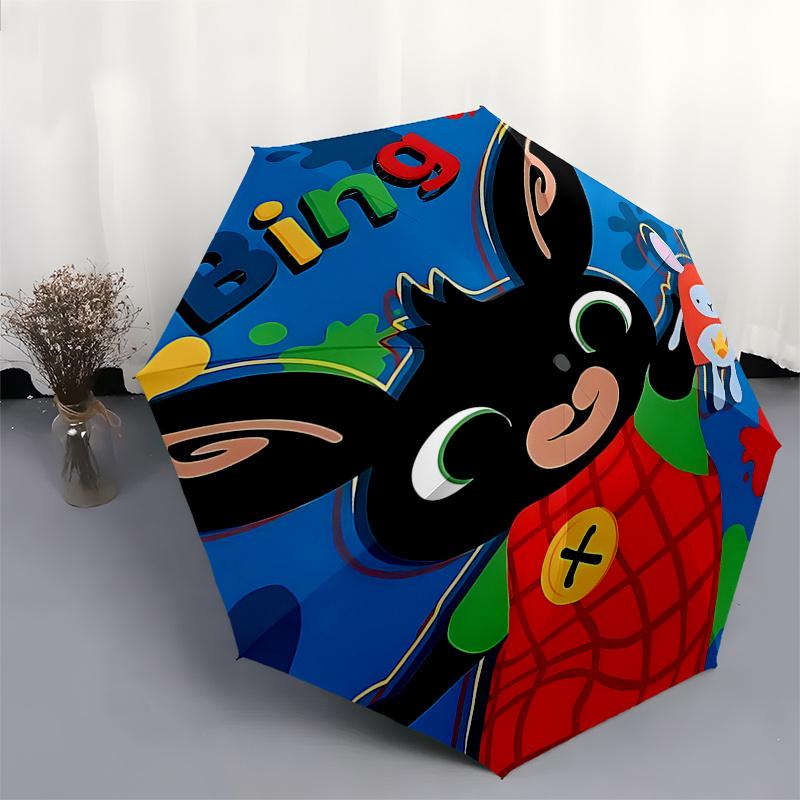 Bing Bunny Rainy Day Umbrella: Automatic Opening, Foldable Design, 8 Bone Frame, Outdoor Use, Perfect Gift for Fans and Travelers0104093a