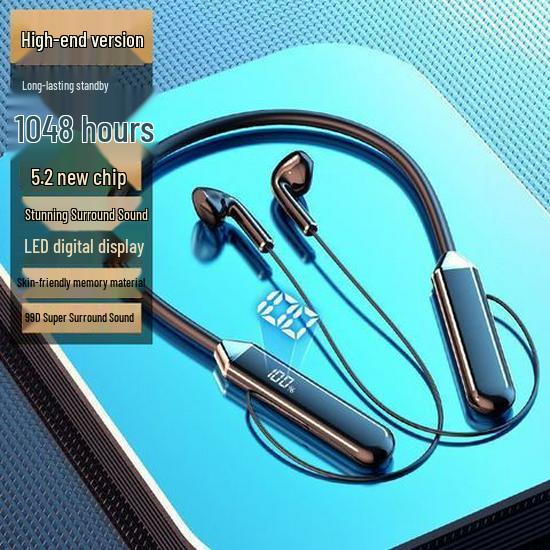 

Wireless LED Display Bluetooth Headphones - Long Battery Life, Sports & Gaming Neckband
