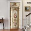 37Style Floral Door Stickers  Removable Vinilos Para Puertas Adhesive Wallpaper Art Murals for Doors Bibliotheque Modern Home Decor