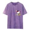 Women's Summer Retro Monster Print Cotton T-Shirt - Short Sleeve, Loose Fit, Trendy Distressed Streetwear