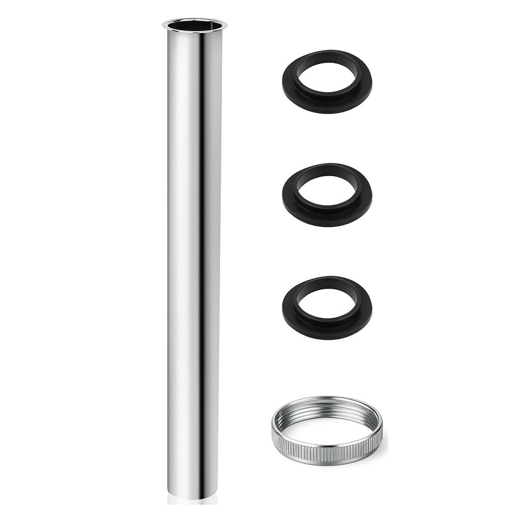29.5cm Siphon Immersion Pipe Stainless Steel For Siphon Extension Pipe Drain Chrome Adjustable Tube Odour Trap