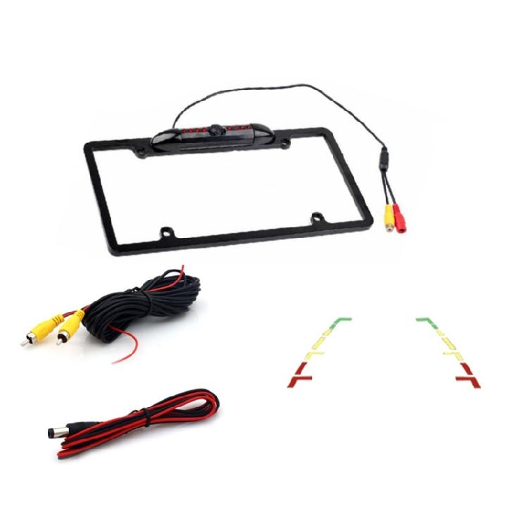 Car Rear View Camera License Plate Frame Reverse LED Night Vision Backup Camera