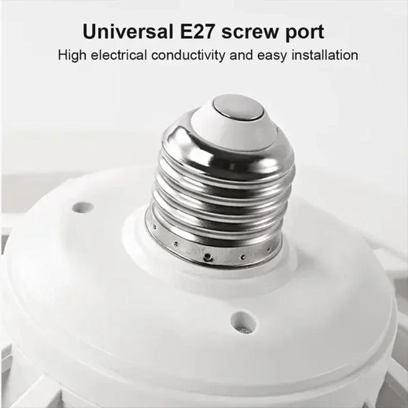 Deckenventilator LED-Licht mit Fernbedienung und 3-Geschwindigkeits-E27-Beleuchtungssockel für Schlafzimmer- und Wohnzimmerbeleuchtung 2-in-1 Deckenventilatorleuchten