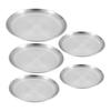 Camping Dinner Plate Stainless Steel Serving Plate Rustproof Heat-Resistant Reusable Dishwasher Safe Feeding