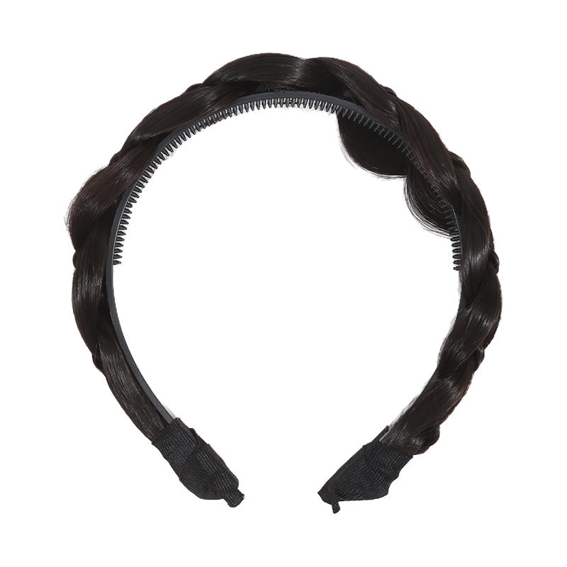 Classic Chunky Plaited Synthetic Hair Wide Braided Headband High Elasticity Braids Hair Band Hairpiece for Women