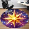 1pc Celestial Star Print Carpet for Office Non-Slip, Round Carpet, Soft & Comfortable, Carpet for Office, Lightweight Round Floor Mat