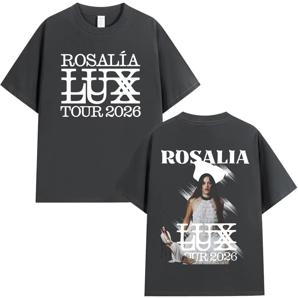 Rosalia LUX Tour 2026 Merch T Shirts Mens Women Clothing Casual pure Cotton Tshirt Fashion Harajuku Short Sleeve Tshirts