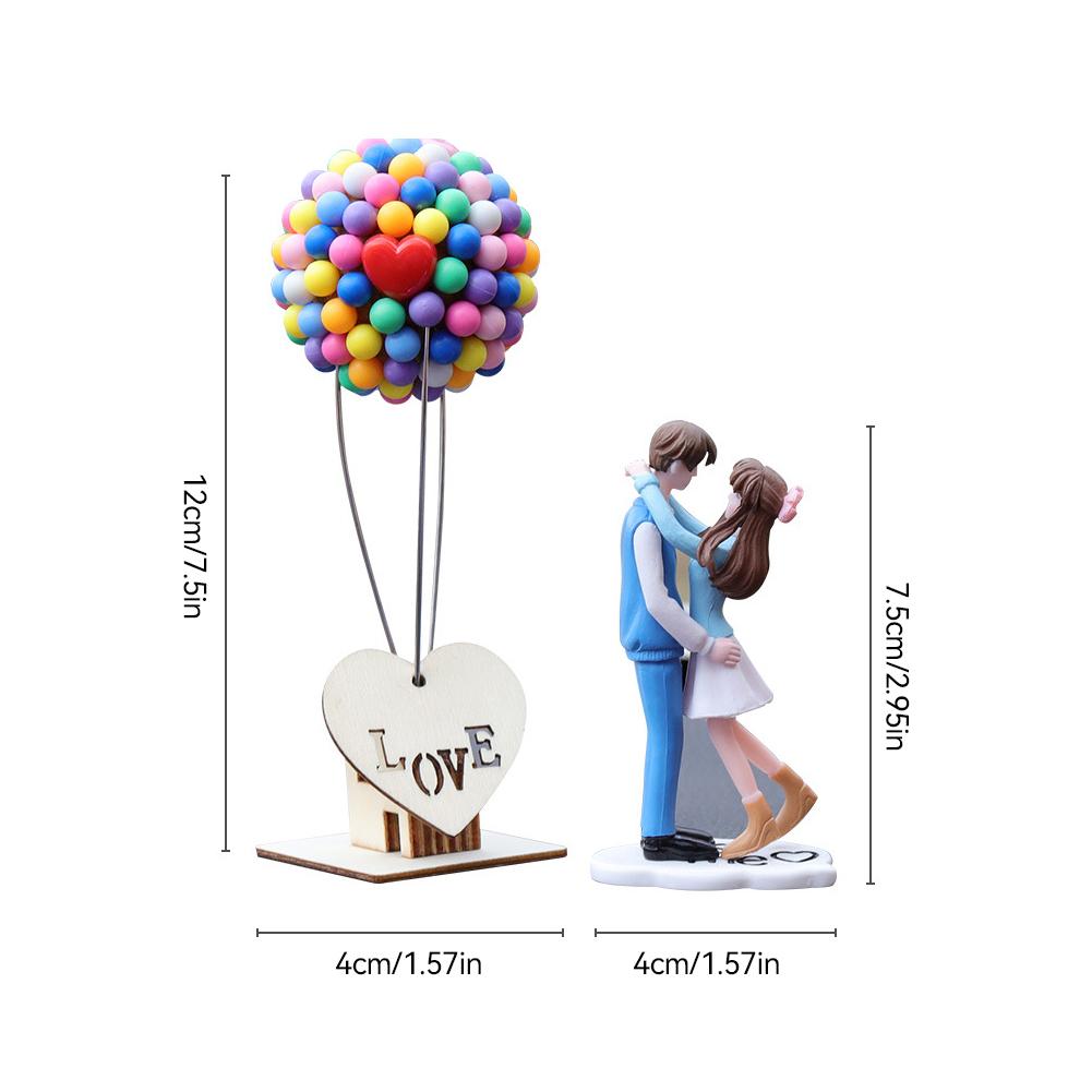 Dashboard Doll 2pcsset Car Creative Couple Crystal Balloon House Ornament Decoration Auto Interior Accessories 469410