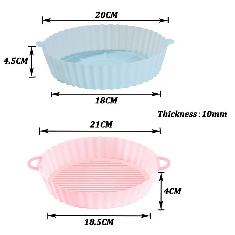 1PCS Pot for Airfryer Reusable Air Fryer Accessories Baking Basket Pizza Plate Grill Pot Kitchen Cake Cooking Baking Tools