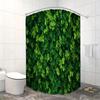 Vibrant Green Leaf Shower Curtain - Waterproof, Mildew-Resistant With Lush Foliage Design For Fresh And Natural Bathroom Decor
