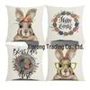 Popular Easter Cartoon Rabbit Sofa Cushion Cover for Home Decoration
