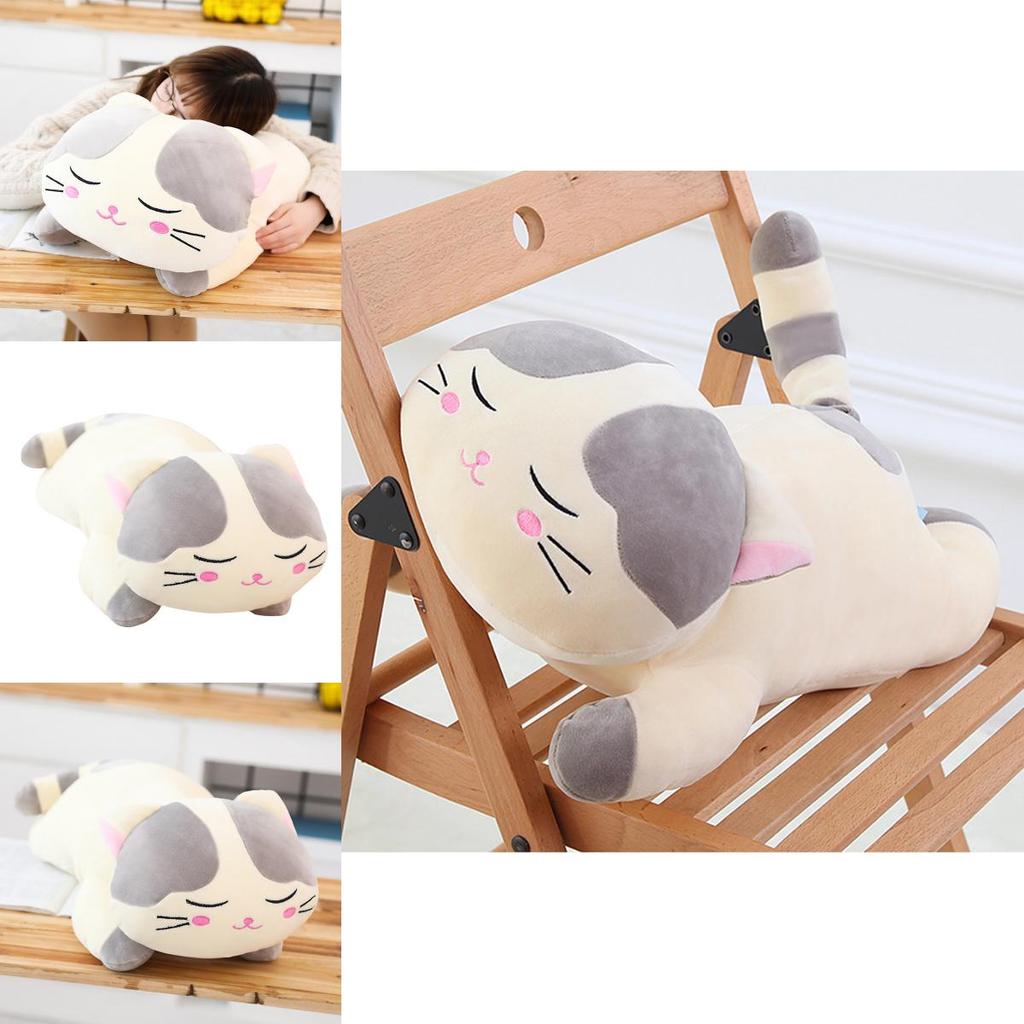 Adorable Soft Animal Cartoon Pillow Cushion With Cute Fat Cat Plush Design